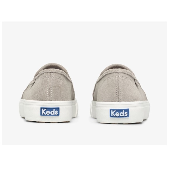 🆕 Keds Double Decker Perf Suede Slip On Sneaker, Gray - New without box! - Picture 2 of 5